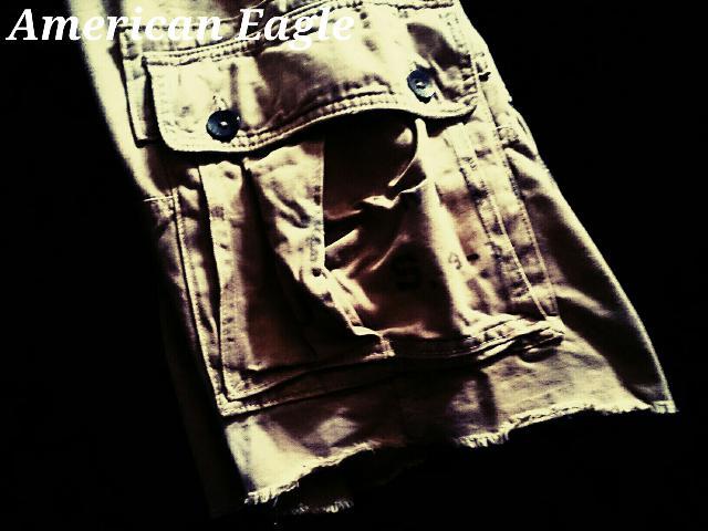 【アメリカンイーグル】Vintage Destroyed ベルト付カーゴショーツ 34/Khaki < ブランド 【アメリカンイーグル】Vintage Destroyed ベルト付カーゴショーツ 34/Khaki < ブランドの
