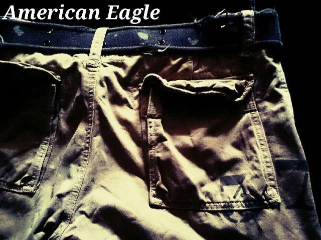 【アメリカンイーグル】Vintage Destroyed ベルト付カーゴショーツ 34/Khaki < ブランド 【アメリカンイーグル】Vintage Destroyed ベルト付カーゴショーツ 34/Khaki < ブランドの