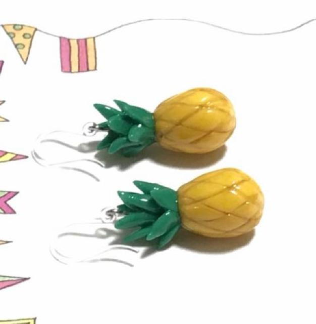hハンドメイド粘土〓パイナップルピアス〓 < 女性ファッション hハンドメイド粘土〓パイナップルピアス〓 < 女性ファッションの
