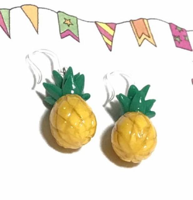 hハンドメイド粘土〓パイナップルピアス〓 < 女性ファッション hハンドメイド粘土〓パイナップルピアス〓 < 女性ファッションの