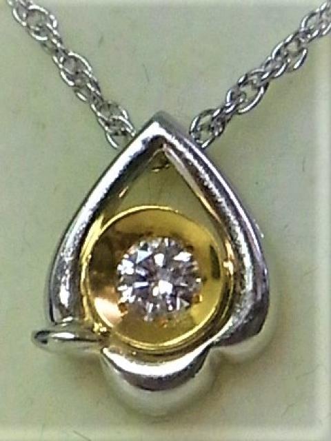 Pt850 プラチナ ネックレス ペンダント付 ダイヤ 0.13ct < 女性アクセサリー/時計  Pt850 プラチナ ネックレス ペンダント付 ダイヤ 0.13ct  < 女性アクセサリー/時計の