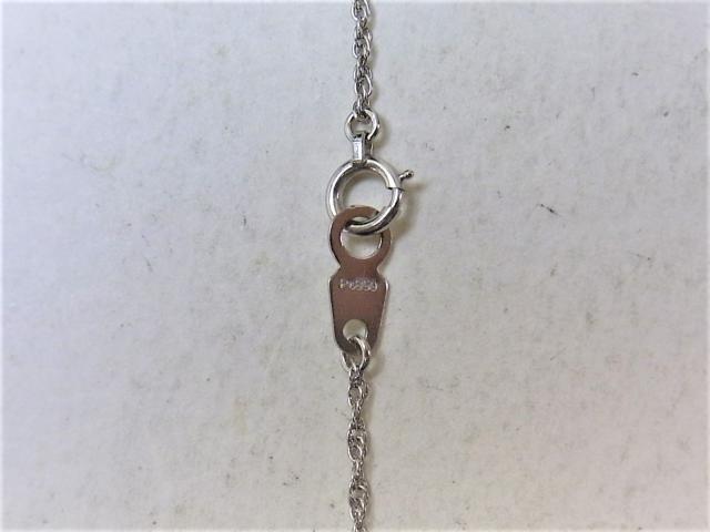 Pt850 プラチナ ネックレス ペンダント付 ダイヤ 0.13ct < 女性アクセサリー/時計  Pt850 プラチナ ネックレス ペンダント付 ダイヤ 0.13ct < 女性アクセサリー/時計の