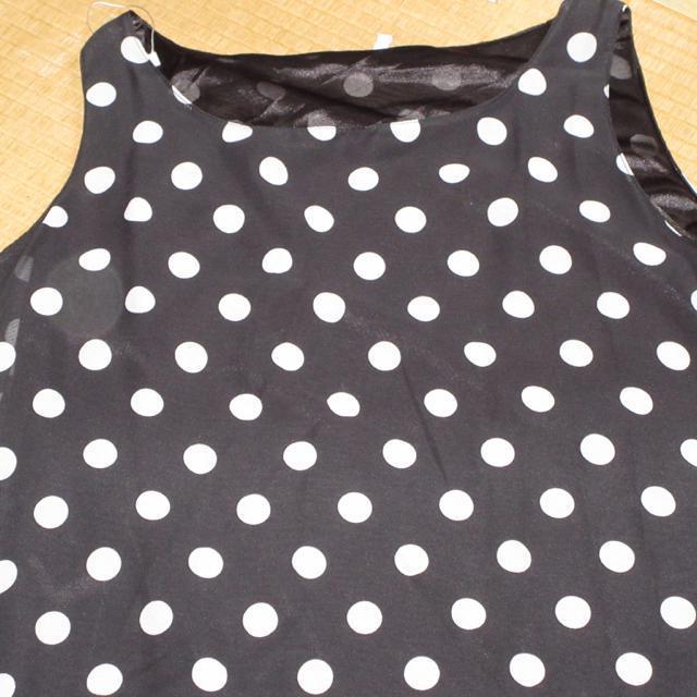 未使用☆シフォン*ドット柄マキシ丈ロングワンピース*ドレス(ブラック) < 女性ファッション  未使用☆シフォン*ドット柄マキシ丈ロングワンピース*ドレス(ブラック) < 女性ファッションの