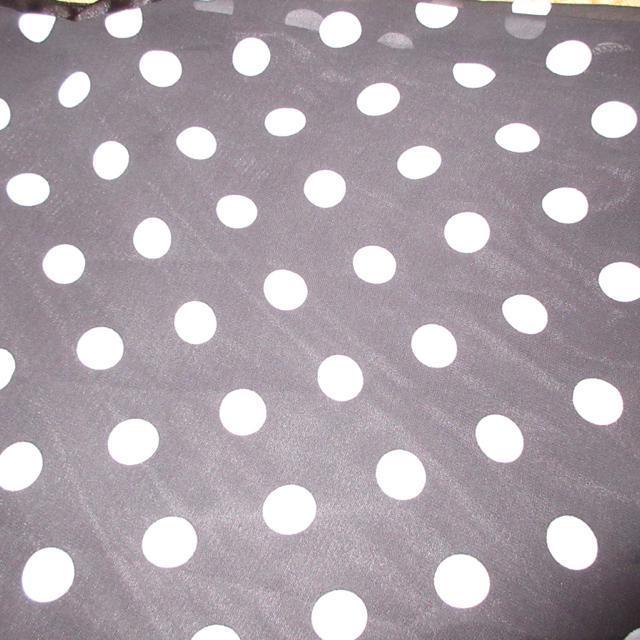 未使用☆シフォン*ドット柄マキシ丈ロングワンピース*ドレス(ブラック) < 女性ファッション  未使用☆シフォン*ドット柄マキシ丈ロングワンピース*ドレス(ブラック) < 女性ファッションの