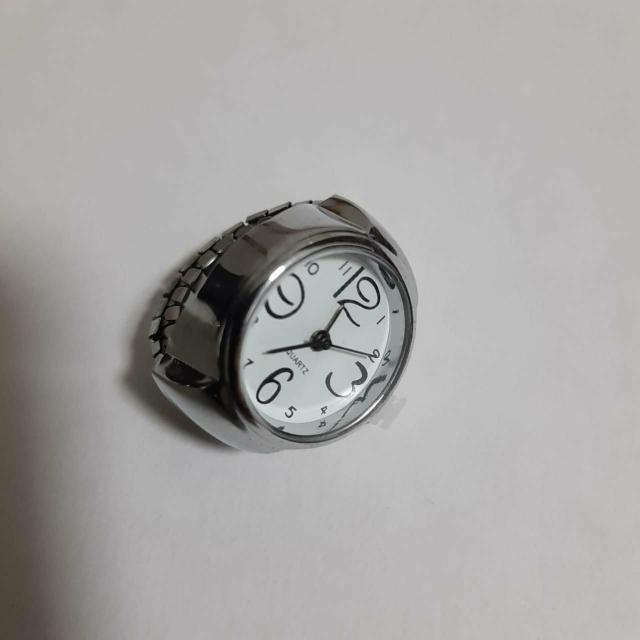 新品 未使用 指輪 時計 シンプル 白 < 男性アクセサリー/時計  新品 未使用 指輪 時計 シンプル 白 < 男性アクセサリー/時計の