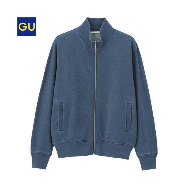 GU ウォッシュドブルゾン ブルー BLUE Mサイズ  デニム見えのカットソー素材 本体/綿100% インディゴ染め < ブランド  GU ウォッシュドブルゾン ブルー BLUE Mサイズ  デニム見えのカットソー素材 本体/綿100% インディゴ染め  < ブランドの