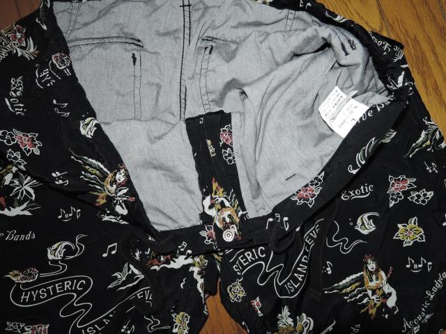 HYSTERIC GLAMOUR ヒステリックグラマー ガールプリント ショーツ L 黒 ハーフパンツ レーヨン アロハ柄イージー < ブランド HYSTERIC GLAMOUR ヒステリックグラマー ガールプリント ショーツ L 黒 ハーフパンツ レーヨン アロハ柄イージー < ブランドの