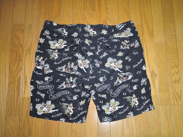 HYSTERIC GLAMOUR ヒステリックグラマー ガールプリント ショーツ L 黒 ハーフパンツ レーヨン アロハ柄イージー < ブランド HYSTERIC GLAMOUR ヒステリックグラマー ガールプリント ショーツ L 黒 ハーフパンツ レーヨン アロハ柄イージー < ブランドの