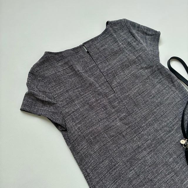 ◆美品◆ZARA◆ツイード半袖ワンピース◆膝丈◆チュニック◆黒◆ゆったり◆M < ブランド  ◆美品◆ZARA◆ツイード半袖ワンピース◆膝丈◆チュニック◆黒◆ゆったり◆M < ブランドの
