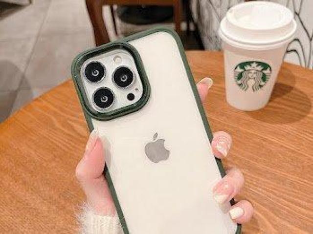 フェミニン シリコン スマホ ケース クリア+ダークグリーン iPhone14 < 家電/AV フェミニン シリコン スマホ ケース クリア+ダークグリーン iPhone14 < 家電/AVの