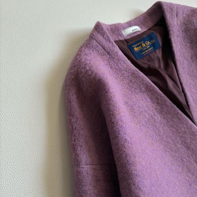 ◆美品◆4万◆ベアトリス◆イタリア製素材ウールロングコート◆ラベンダー◆M < ブランド ◆美品◆4万◆ベアトリス◆イタリア製素材ウールロングコート◆ラベンダー◆M < ブランドの