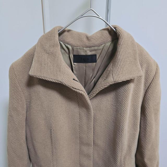 オンワード ICB コーデュロイ ベージュジャケット ウエストベルト付き < ブランド オンワード ICB コーデュロイ ベージュジャケット ウエストベルト付き < ブランドの