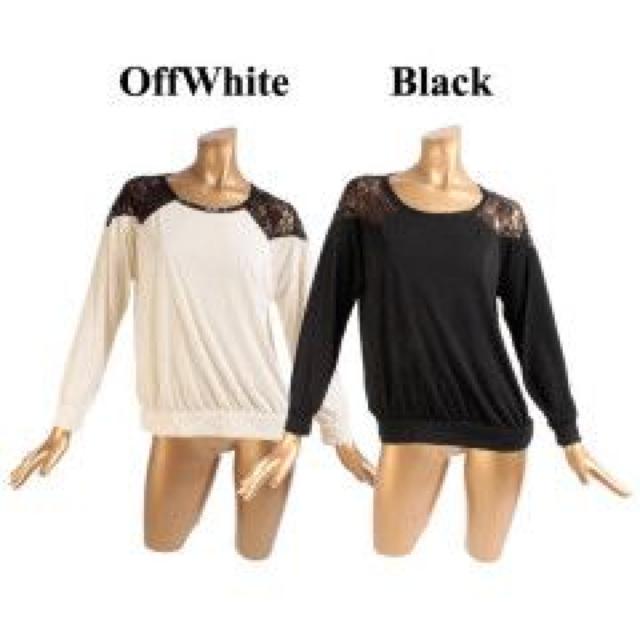 セクシー エレガント♪肩レース切り替え ロングTシャツ カットソー < 女性ファッション セクシー エレガント♪肩レース切り替え ロングTシャツ カットソー < 女性ファッションの