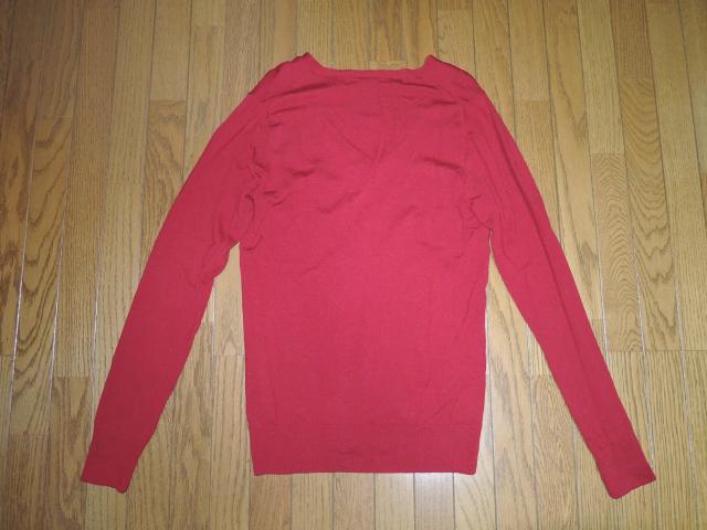 HYSTERIC GLAMOUR ヒステリックグラマー V字 ニット カットソー S 赤 サソリ刺繍 薄手 Vネック ロンTシャツ < ブランド  HYSTERIC GLAMOUR ヒステリックグラマー V字 ニット カットソー S 赤 サソリ刺繍 薄手 Vネック ロンTシャツ < ブランドの