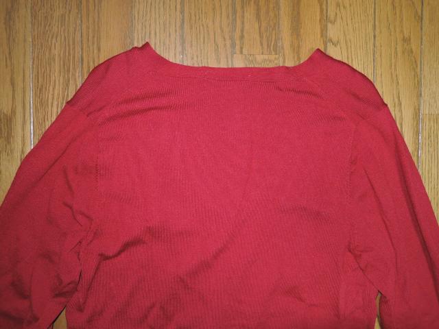 HYSTERIC GLAMOUR ヒステリックグラマー V字 ニット カットソー S 赤 サソリ刺繍 薄手 Vネック ロンTシャツ < ブランド  HYSTERIC GLAMOUR ヒステリックグラマー V字 ニット カットソー S 赤 サソリ刺繍 薄手 Vネック ロンTシャツ < ブランドの