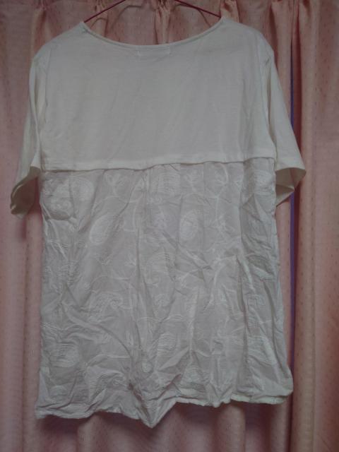 後レース切り替えカットソー サイズL < 女性ファッション  後レース切り替えカットソー サイズL < 女性ファッションの