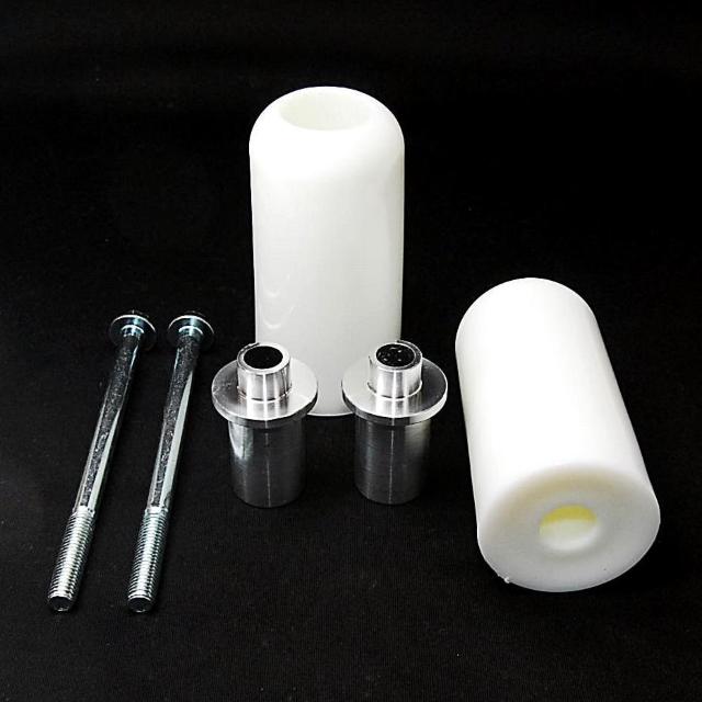 バイク カラー エンジンスライダー 8mm ホワイト 左右2個セット エンジンガード エンジンプロテクター フレームスライダー < 自動車/バイク バイク カラー エンジンスライダー 8mm ホワイト 左右2個セット エンジンガード エンジンプロテクター フレームスライダー < 自動車/バイク