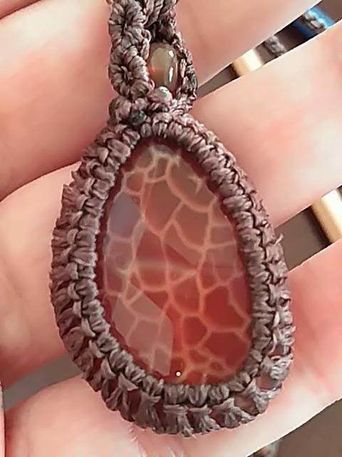 メノウマクラメ編みペンダント☆ < 女性アクセサリー/時計 メノウマクラメ編みペンダント☆ < 女性アクセサリー/時計の