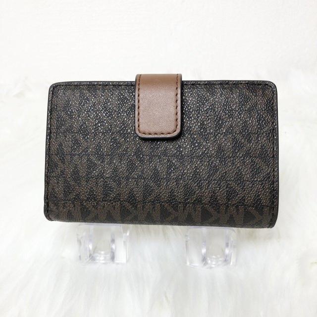 【極美品】マイケルコース 二つ折り財布 L字ファスナー 総柄 MKシグネチャー < ブランド 【極美品】マイケルコース 二つ折り財布 L字ファスナー 総柄 MKシグネチャー < ブランドの