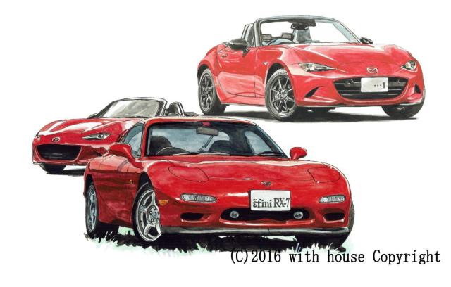NC-368 RX-7/ロードスター限定版画 直筆サイン額装●作家平右ヱ門 < 自動車/バイク NC-368 RX-7/ロードスター限定版画 直筆サイン額装●作家平右ヱ門 < 自動車/バイク