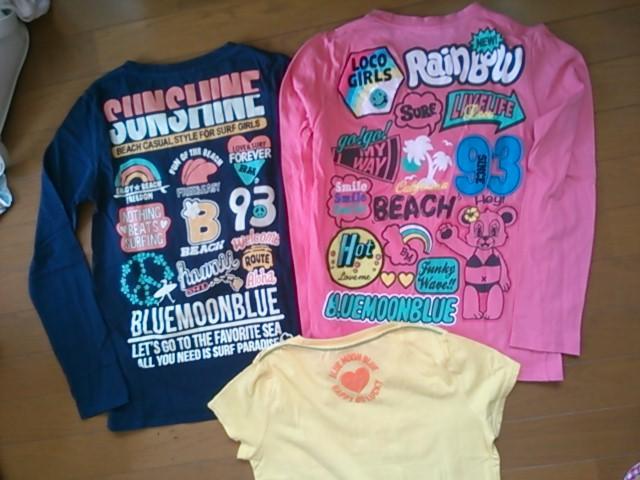 BLUE MOON BLUE 長袖Tシャツ2枚&半袖Tシャツ1枚 < 女性ファッション  BLUE MOON BLUE 長袖Tシャツ2枚&半袖Tシャツ1枚 < 女性ファッションの
