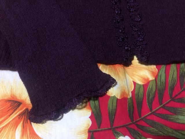 レストローズ☆濃紫☆お花レースカーディガン☆超美品☆ < ブランド  レストローズ☆濃紫☆お花レースカーディガン☆超美品☆ < ブランドの