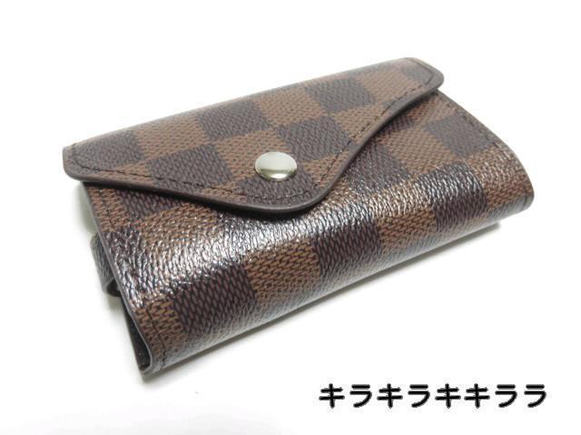 《New》格子チェック柄★360度回転するカラビナ付★6連*レザーキーケース<ブラウン> < 男性ファッション 《New》格子チェック柄★360度回転するカラビナ付★6連*レザーキーケース<ブラウン> < 男性ファッションの