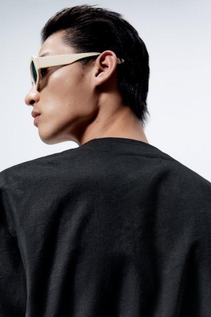 ☆ZARA ザラ コットン リネン ブレザー ジャケット/メンズ/S/ブラック☆新品☆新作モデル < ブランド ☆ZARA ザラ コットン リネン ブレザー ジャケット/メンズ/S/ブラック☆新品☆新作モデル < ブランドの