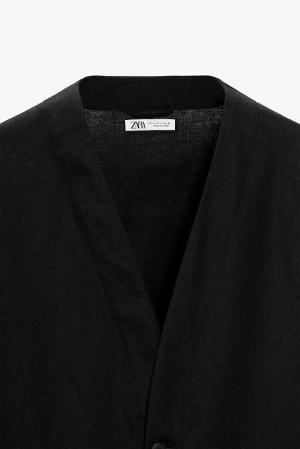 ☆ZARA ザラ コットン リネン ブレザー ジャケット/メンズ/S/ブラック☆新品☆新作モデル < ブランド ☆ZARA ザラ コットン リネン ブレザー ジャケット/メンズ/S/ブラック☆新品☆新作モデル < ブランドの