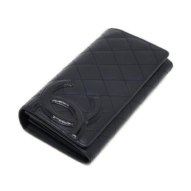 ◆ 本物 程度良 ◆ CHANEL シャネル 長財布 カンボンライン エナメルココ マトラッセ ブラック 黒 人気 A50077 < ブランド ◆ 本物 程度良 ◆ CHANEL シャネル 長財布 カンボンライン エナメルココ マトラッセ ブラック 黒 人気 A50077 < ブランドの