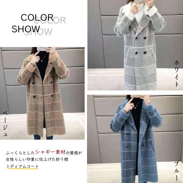送料無料 新品 グレンチェック チェスターコート 韓国 < 女性ファッション  送料無料 新品 グレンチェック チェスターコート 韓国 < 女性ファッションの