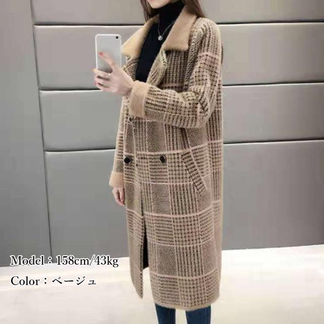 送料無料 新品 グレンチェック チェスターコート 韓国 < 女性ファッション  送料無料 新品 グレンチェック チェスターコート 韓国 < 女性ファッションの