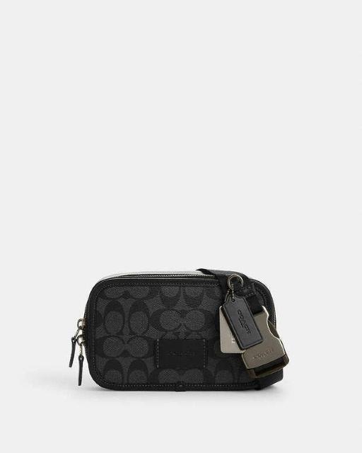 69300円★新品&正規品保証★コーチ ★ベルト バッグ・シグネチャーボディバッグ黒 < ブランド  69300円★新品&正規品保証★コーチ ★ベルト バッグ・シグネチャーボディバッグ黒  < ブランドの