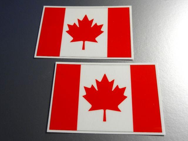 ■カナダ国旗ステッカー2枚セット即買!光沢シール☆ < 自動車/バイク ■カナダ国旗ステッカー2枚セット即買!光沢シール☆ < 自動車/バイク