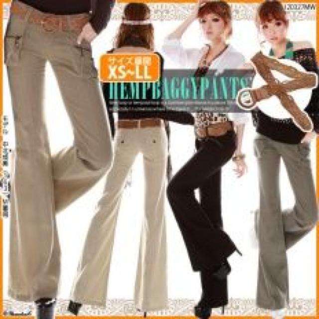 【夢展望】美脚効果♪美ライン 麻バギーパンツ ベルト付 カーキ < ブランド 【夢展望】美脚効果♪美ライン 麻バギーパンツ ベルト付 カーキ < ブランドの