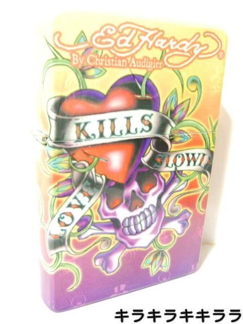 【エドハーディ-】《New》ハート*Love Kills Slowly★特大/卓上オイルライター < ブランド  【エドハーディ-】《New》ハート*Love Kills Slowly★特大/卓上オイルライター  < ブランドの
