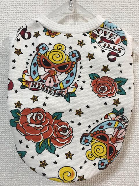 ★ハンドメイド ヒスミニ シャツ バラ柄 白 犬服 M★ < ペット/手芸/園芸  ★ハンドメイド ヒスミニ シャツ バラ柄 白 犬服 M★  < ペット/手芸/園芸の