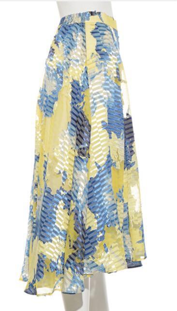 frayidfrayi.dフレイアイディーフラワーフレアミディアムロングジャガードオパールスカートシアーイエローブルー黄色青 < ブランド frayidfrayi.dフレイアイディーフラワーフレアミディアムロングジャガードオパールスカートシアーイエローブルー黄色青 < ブランドの