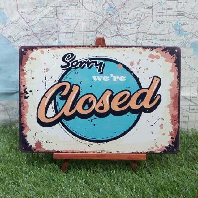 新品【ブリキ看板】CLOSED/閉店中 Sorry -2- < ホビー  新品【ブリキ看板】CLOSED/閉店中 Sorry -2-  < ホビーの