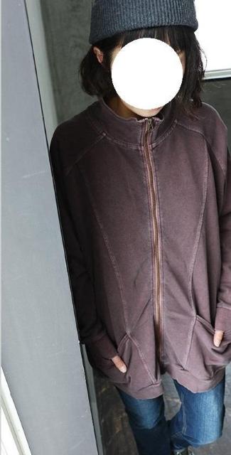 Lupilienピグメントバイオ加工裏毛スウェットハイネックジップアップスウェットワイドカーデ ZIP UPヴィンテージ パープル < 女性ファッション  Lupilienピグメントバイオ加工裏毛スウェットハイネックジップアップスウェットワイドカーデ ZIP UPヴィンテージ パープル < 女性ファッションの