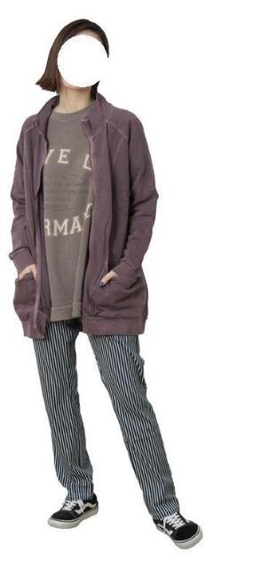 Lupilienピグメントバイオ加工裏毛スウェットハイネックジップアップスウェットワイドカーデ ZIP UPヴィンテージ パープル < 女性ファッション  Lupilienピグメントバイオ加工裏毛スウェットハイネックジップアップスウェットワイドカーデ ZIP UPヴィンテージ パープル < 女性ファッションの