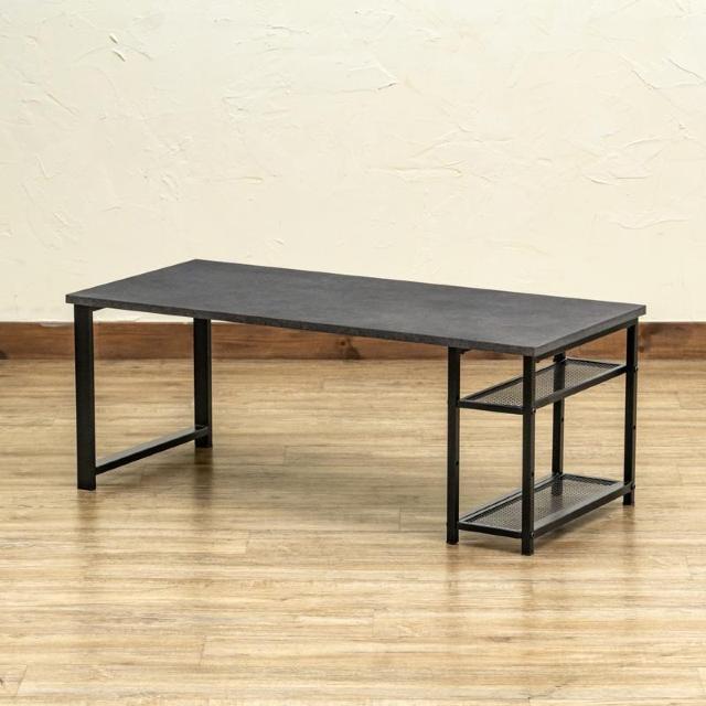 【送料無料】棚付センターテーブル 90×40cm 収納 木目調 ストーン調 マーブルホワイト 大理石柄 ローテーブル 机 < インテリア/ライフ 【送料無料】棚付センターテーブル 90×40cm 収納 木目調 ストーン調 マーブルホワイト 大理石柄 ローテーブル 机 < インテリア/ライフの