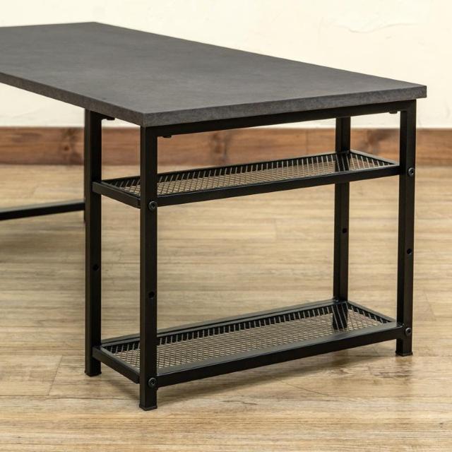 【送料無料】棚付センターテーブル 90×40cm 収納 木目調 ストーン調 マーブルホワイト 大理石柄 ローテーブル 机 < インテリア/ライフ 【送料無料】棚付センターテーブル 90×40cm 収納 木目調 ストーン調 マーブルホワイト 大理石柄 ローテーブル 机 < インテリア/ライフの