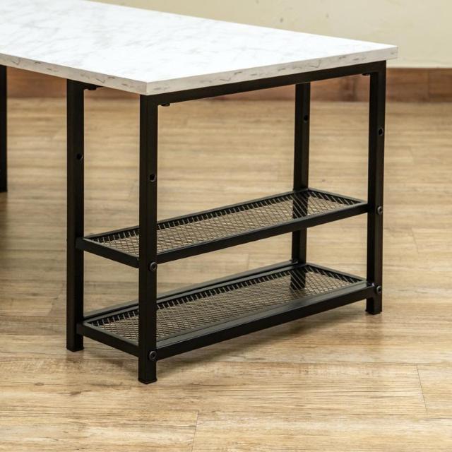 【送料無料】棚付センターテーブル 90×40cm 収納 木目調 ストーン調 マーブルホワイト 大理石柄 ローテーブル 机 < インテリア/ライフ 【送料無料】棚付センターテーブル 90×40cm 収納 木目調 ストーン調 マーブルホワイト 大理石柄 ローテーブル 机 < インテリア/ライフの