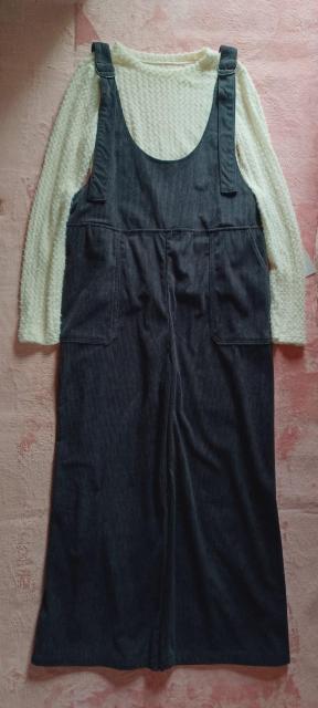 ★ゆったり柔らか落ち感オーバーサイズ体型カバーお洒落ゆる可愛い♪チャコールグレーダークグレー♪コーデュロイサロペットオーバーオール < 女性ファッション  ★ゆったり柔らか落ち感オーバーサイズ体型カバーお洒落ゆる可愛い♪チャコールグレーダークグレー♪コーデュロイサロペットオーバーオール < 女性ファッションの