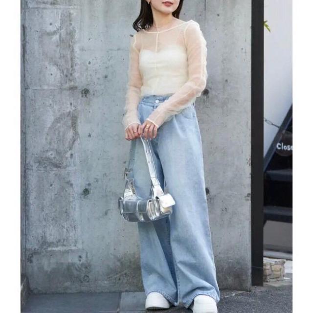 新品!!◆Chico/チコ◆シアーシャーリングT★アイボリーF*透け感*秋コーデ♪ < ブランド  新品!!◆Chico/チコ◆シアーシャーリングT★アイボリーF*透け感*秋コーデ♪ < ブランドの