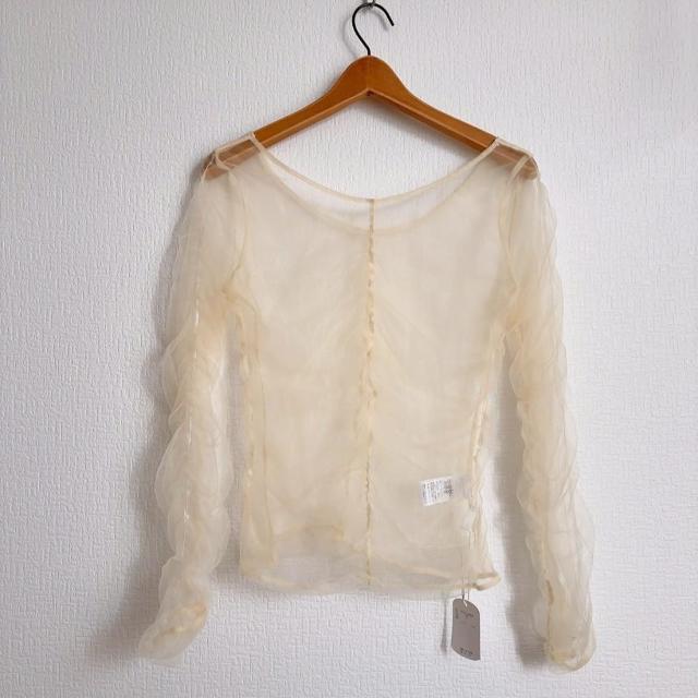 新品!!◆Chico/チコ◆シアーシャーリングT★アイボリーF*透け感*秋コーデ♪ < ブランド  新品!!◆Chico/チコ◆シアーシャーリングT★アイボリーF*透け感*秋コーデ♪ < ブランドの
