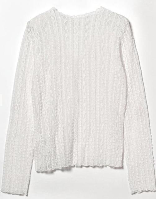 レディース ストライプ レース クルーネック トップス < 女性ファッション レディース ストライプ レース クルーネック トップス < 女性ファッションの