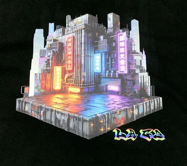 新品 LAG2 The Future City グラフィティ T 黒 L < 男性ファッション 新品 LAG2 The Future City グラフィティ T 黒 L < 男性ファッションの