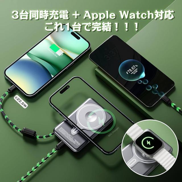 モバイルバッテリー 軽量 薄型 小型 10000mAh大容量 マグネット式ワイヤレス充電器 PD PSE認証済 MagSafe対応 < 家電/AV モバイルバッテリー 軽量 薄型 小型 10000mAh大容量 マグネット式ワイヤレス充電器 PD PSE認証済 MagSafe対応 < 家電/AVの